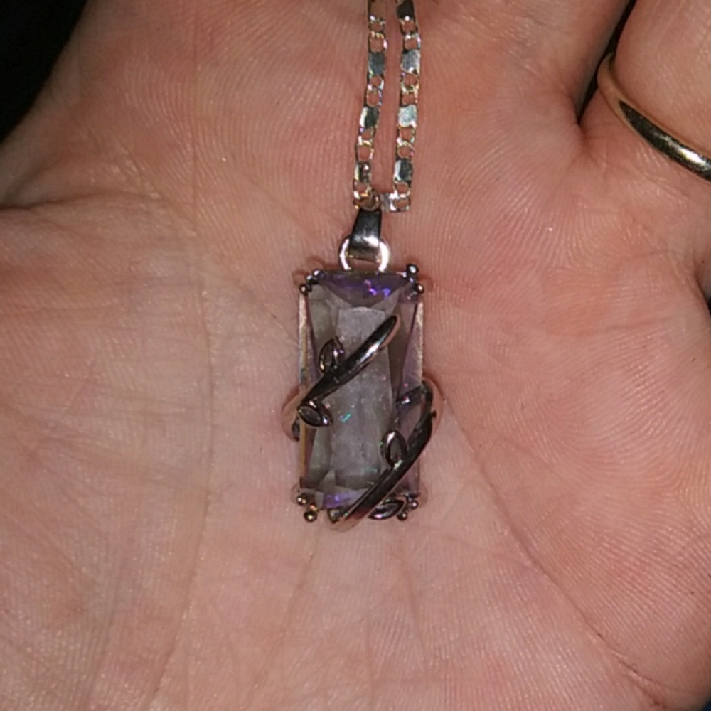 Rainbow Topaz pendant and necklace
